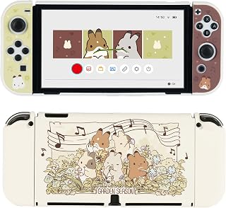 GeekShare Cute Protective Case for Switch OLED Slim Cover Case Hard PC Protective Shell Compatible with Switch OLED - Team Timothy