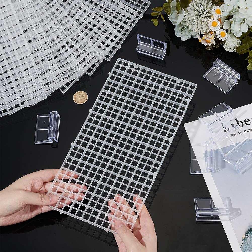 Aquarium Abdeckung 29,7x29,7cm - 6 Stück Durchsichtige Gitter Mit Clips