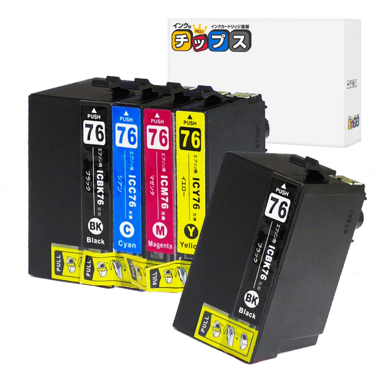 Amazon.co.jp: インクのチップス エプソン用 IC4CL76 互換インク 4色 