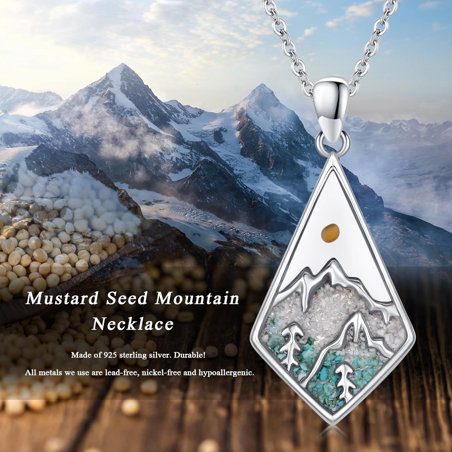 Western Bohemian Necklace 925 Sterling Silver Turquoise Pendant Turquoise Boho Jewelry Gifts for Women Men - Image 6