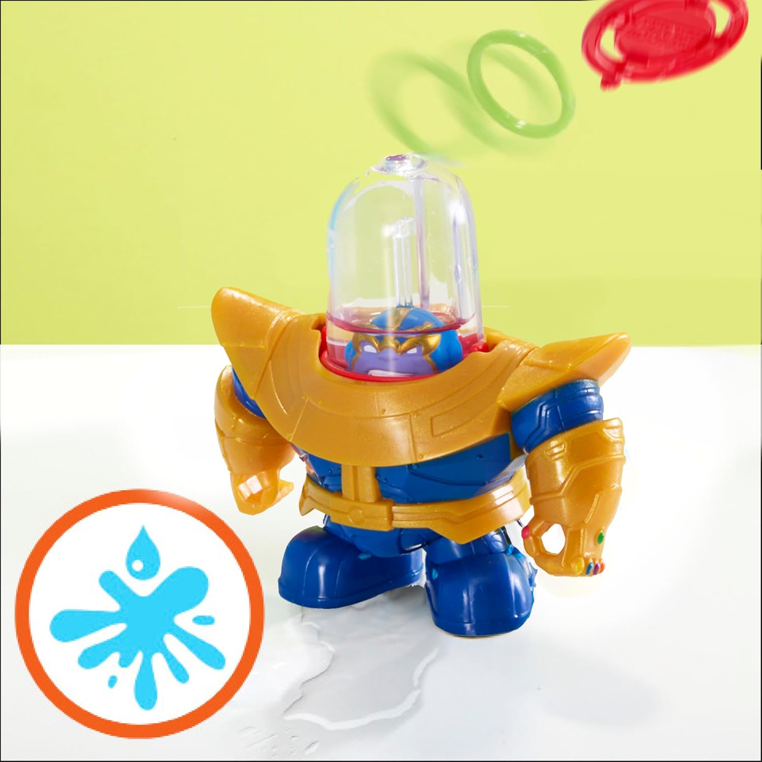 Marvel Hydro Pods Thanos Aqua Armor, Mech Suit Battle Set, Water Activated Surprise Toys for 6 Year Old Boys & Girls & Up
