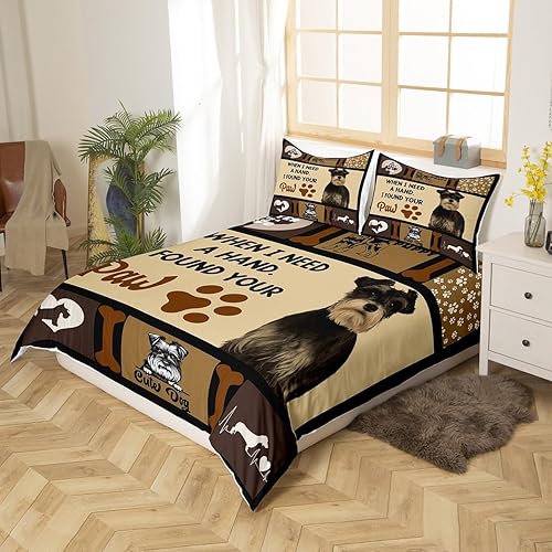 Miniatura 3 de Lindo juego de ropa de cama con diseño de perro para niños, niñas, adolescentes, funda de edredón Kawaii con estampado de patas de perro, funda de