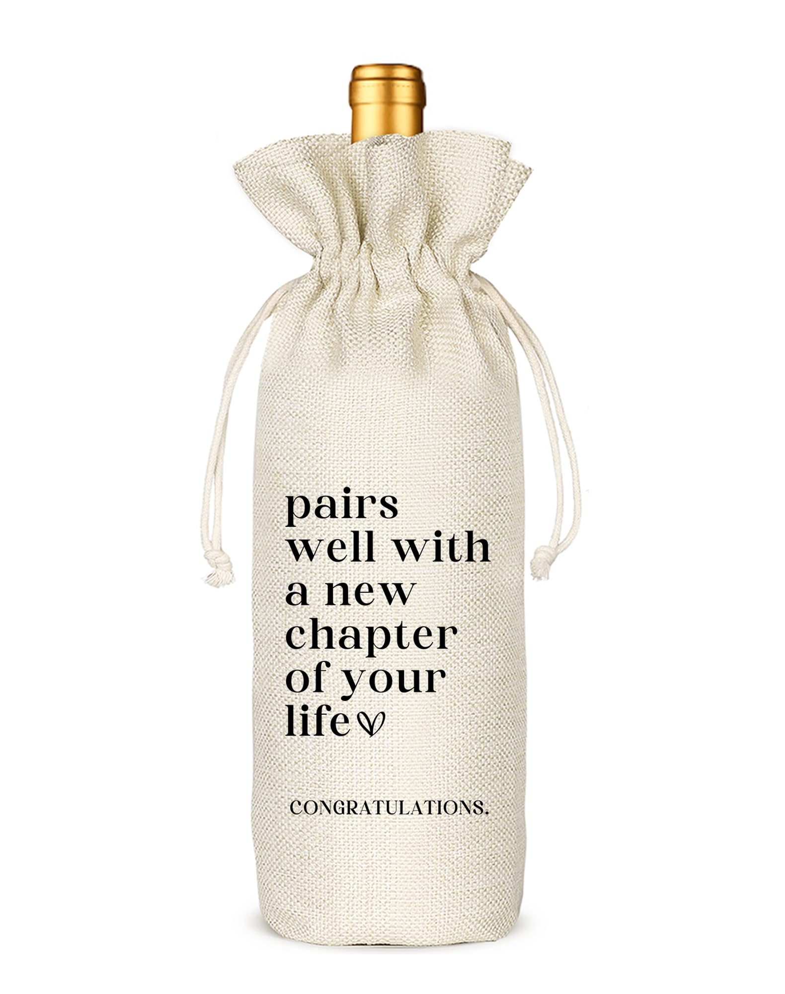 TBITON New Job Gifts, Farewell Gifts for Coworkers,New Beginning Gifts, Wine Gift Bags Going Away Gift for Friends Coworker Boss, Pairs Well With A New Chapter