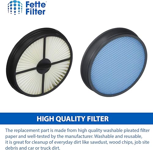 Miniatura 4 de Filtro Fette  Juego de filtros de vacío compatible con Hoover UH72460, UH72465 Air Lite Compact y Elite modelos Parte # 440005515 (Primario) y