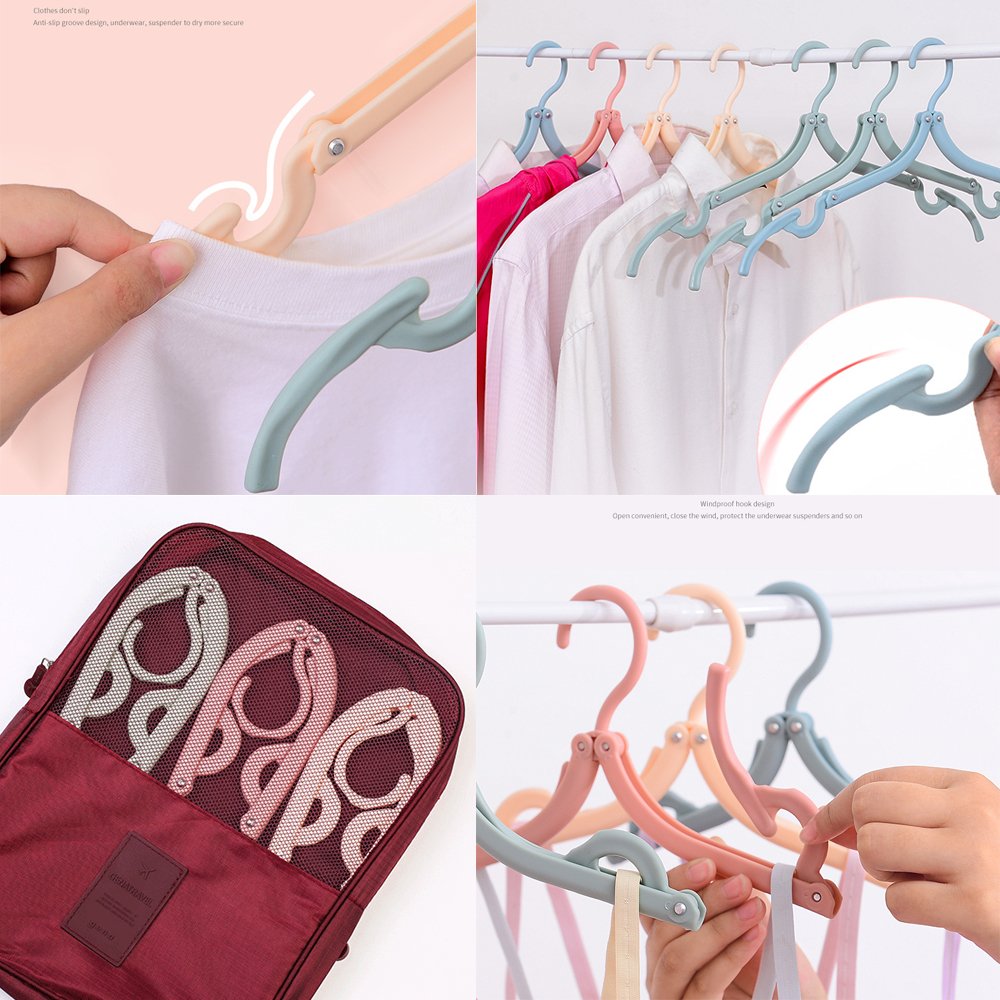 Lot De 12 Cintres Pliants, Cintres De Voyage, Cintres