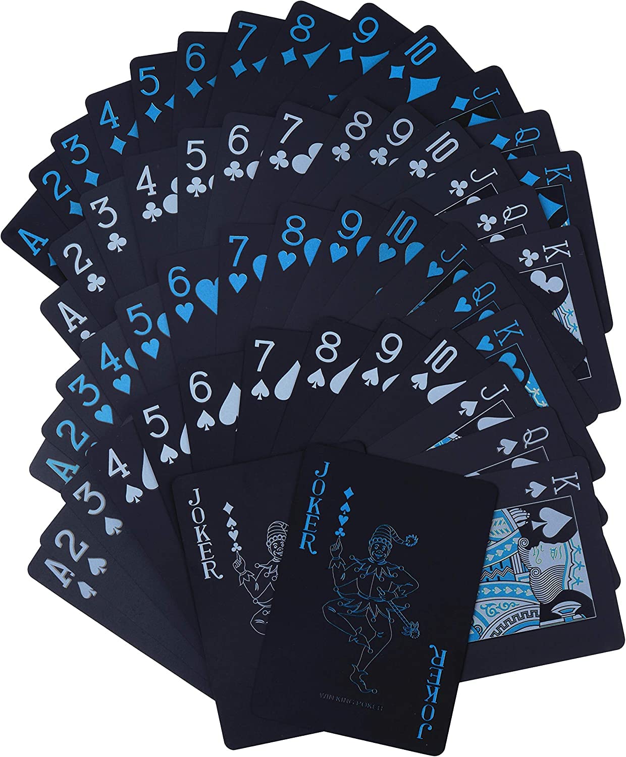 worison Black Playing Cards, with Waterproof Function, Deck of Cards for Cards Game, Magic and Party