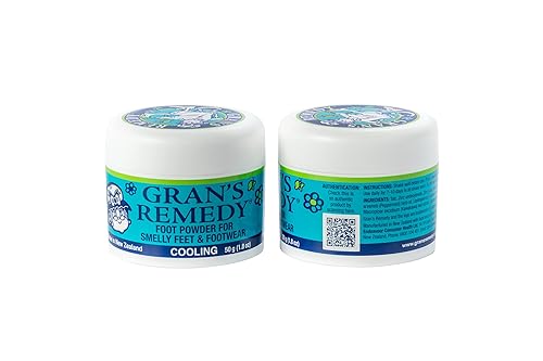Miniatura 2 de Gran's Remedy Desodorizante natural para zapatos y eliminador de olores de pies en polvo para hombres, mujeres y niños, absorbe el sudor y la
