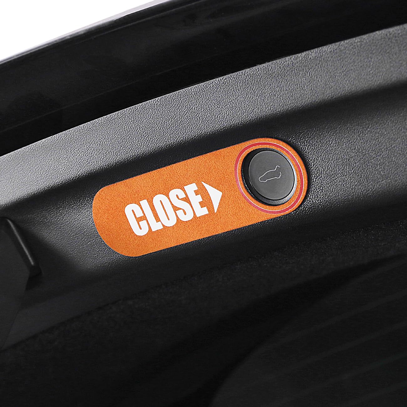 GZXinWei Rear Trunk Liftgate Close Button Frame Decor Sticker Interior Trim Accessories for Alcantara Tesla Model Y 2020-2024 Model 3 2021-2023 Orange Suede