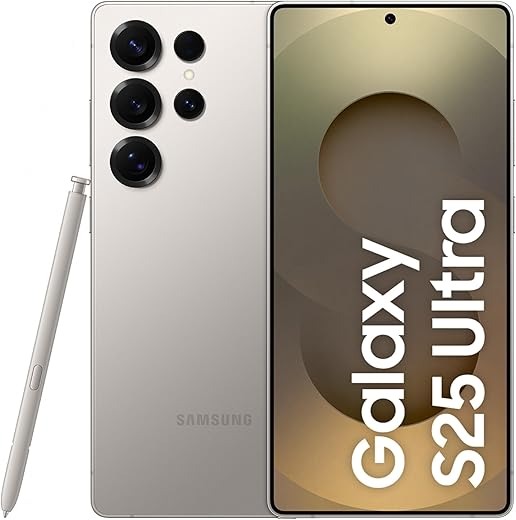 Samsung Galaxy S25 Ultra 5G AI Smartphone (Titanium Gray, 12GB RAM, 256GB Storage), 200MP Camera, S Pen Included, Long Battery Life