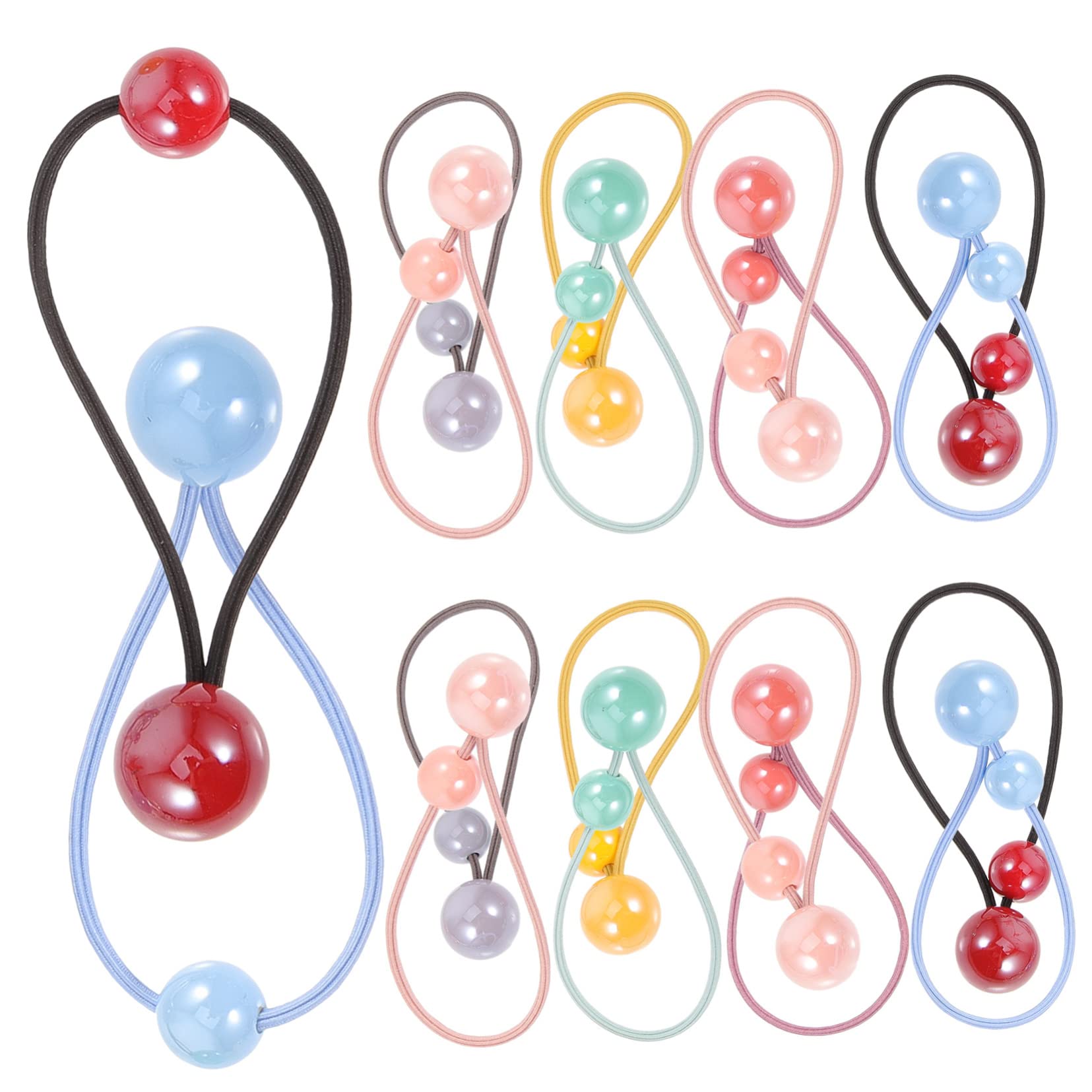 Healeved 84piezas Gomas Para Cabello Bolitas Dobles Accesorios Elásticos Coloridos Para Niñas Para Peinados y Uso Diario