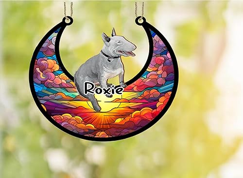 Vista 33 de LOVELYPOD Adorno de Navidad personalizado de perro pastor alemán, atrapasoles conmemorativo, adorno de Navidad de pastor alemán con nombre, pérdida