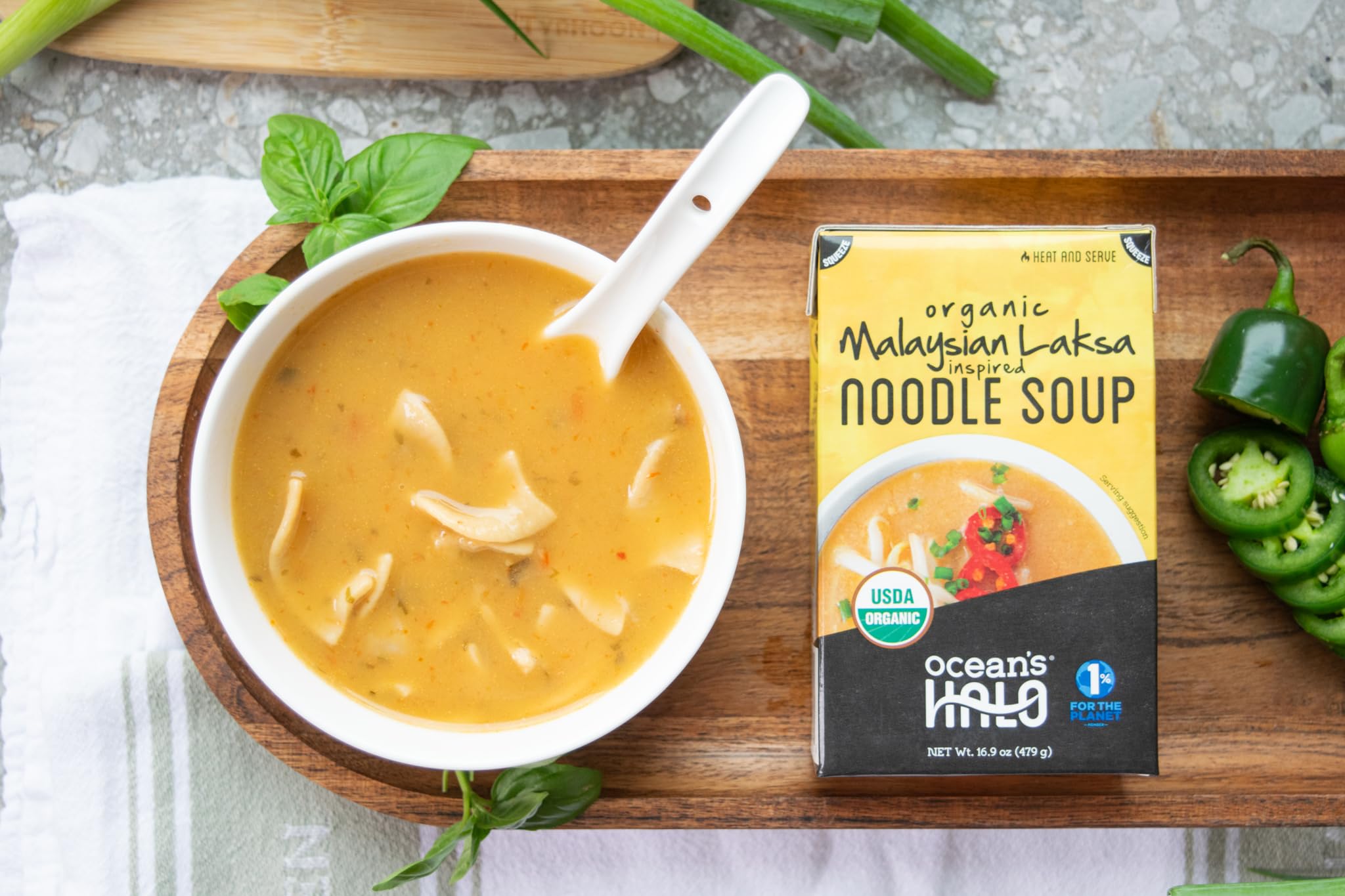 Ocean's Halo Organic Coconut Curry Noodle Soup, USDA Certified
