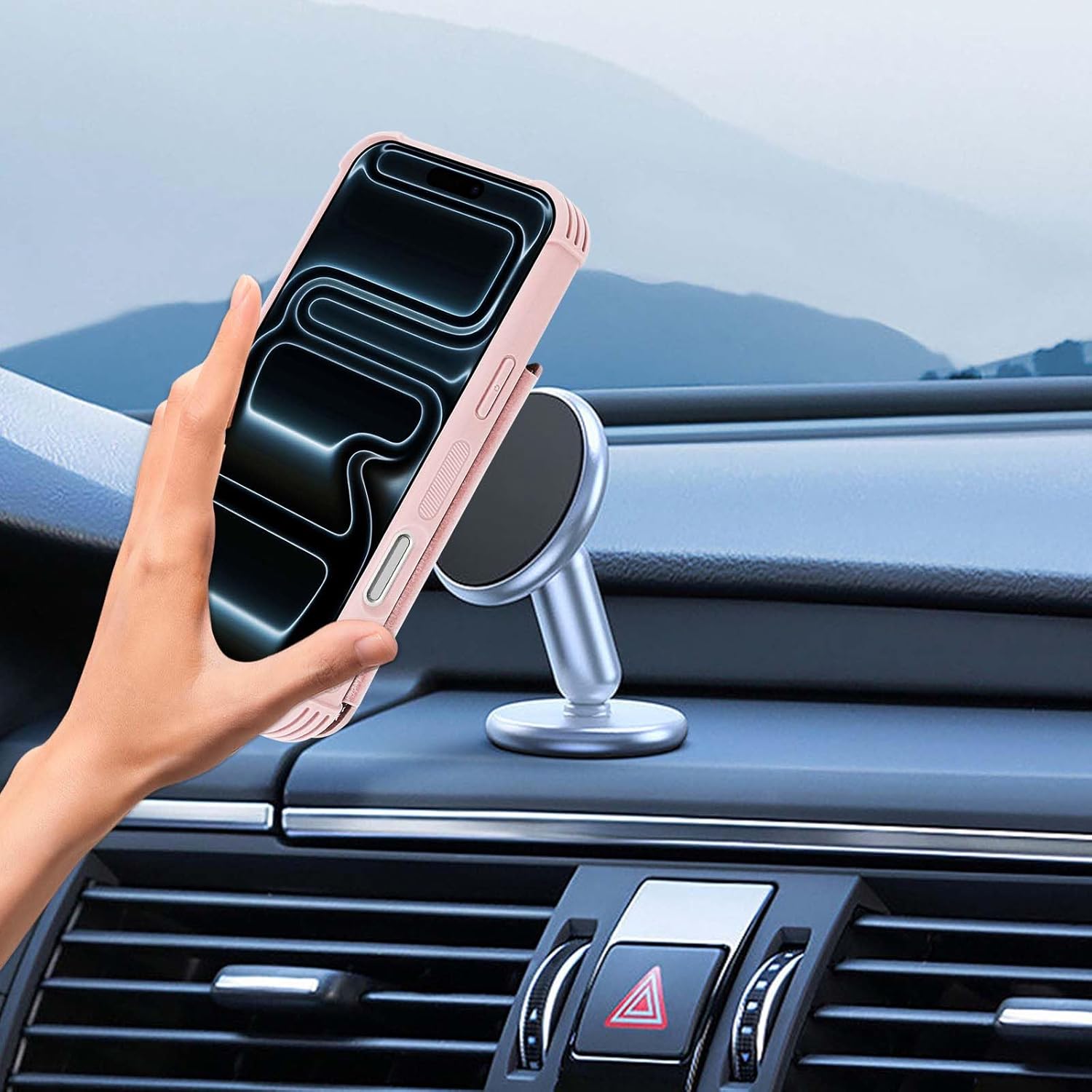 VANAVAGY Compatible for iPhone 17 Pro Max Wallet Case with RFID Blocking Card Holder, [Screen Protector] PU Leather Kickstand Card Slots Magnetic Clasp Shockproof Case for Women Men,Chalk Pink - Image 8