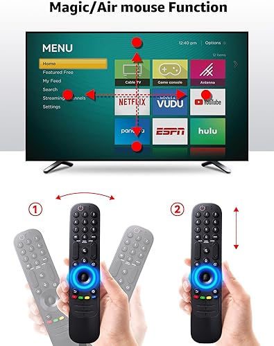 Miniatura 4 de AKB76039901 MR22GA Magic Reemplazo para LG TV Control remoto con función de voz y puntero, MR22GA para control remoto LG Magic con cubierta