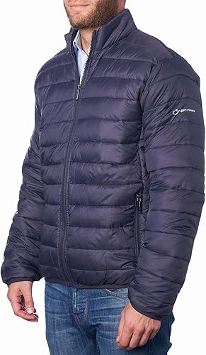 Alpine Swiss Niko Chaqueta de plumón para hombre, acolchada, con aislamiento de plumón, chaqueta de invierno, plegable, resistente al agua, a prueba