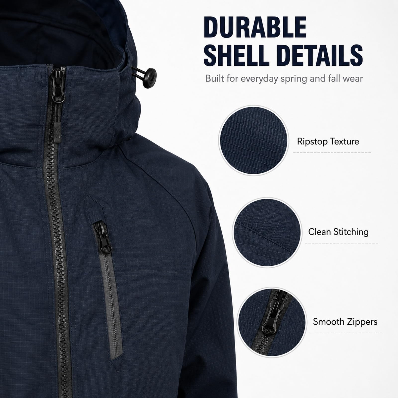 Chaqueta Cortavientos de Poliester, Camiseta Deportiva de Casual Exterior