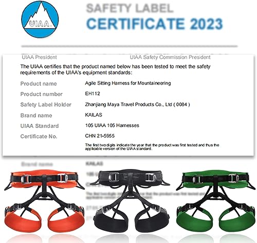 Miniatura 5 de KAILAS Arnés de escalada B4 acolchado ajustable arnés de seguridad para balanceo escalada árbol escalada rapel