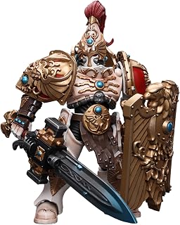 BEERISE JOYTOY 1/18 Action Figures - Warhammer 40,000 Adeptus Custodes Solar Watch Custodian Guard with Sentinel Blade and Praesidium Shield - 5‘’,Classic Character,Collectible,Age 15 and Above