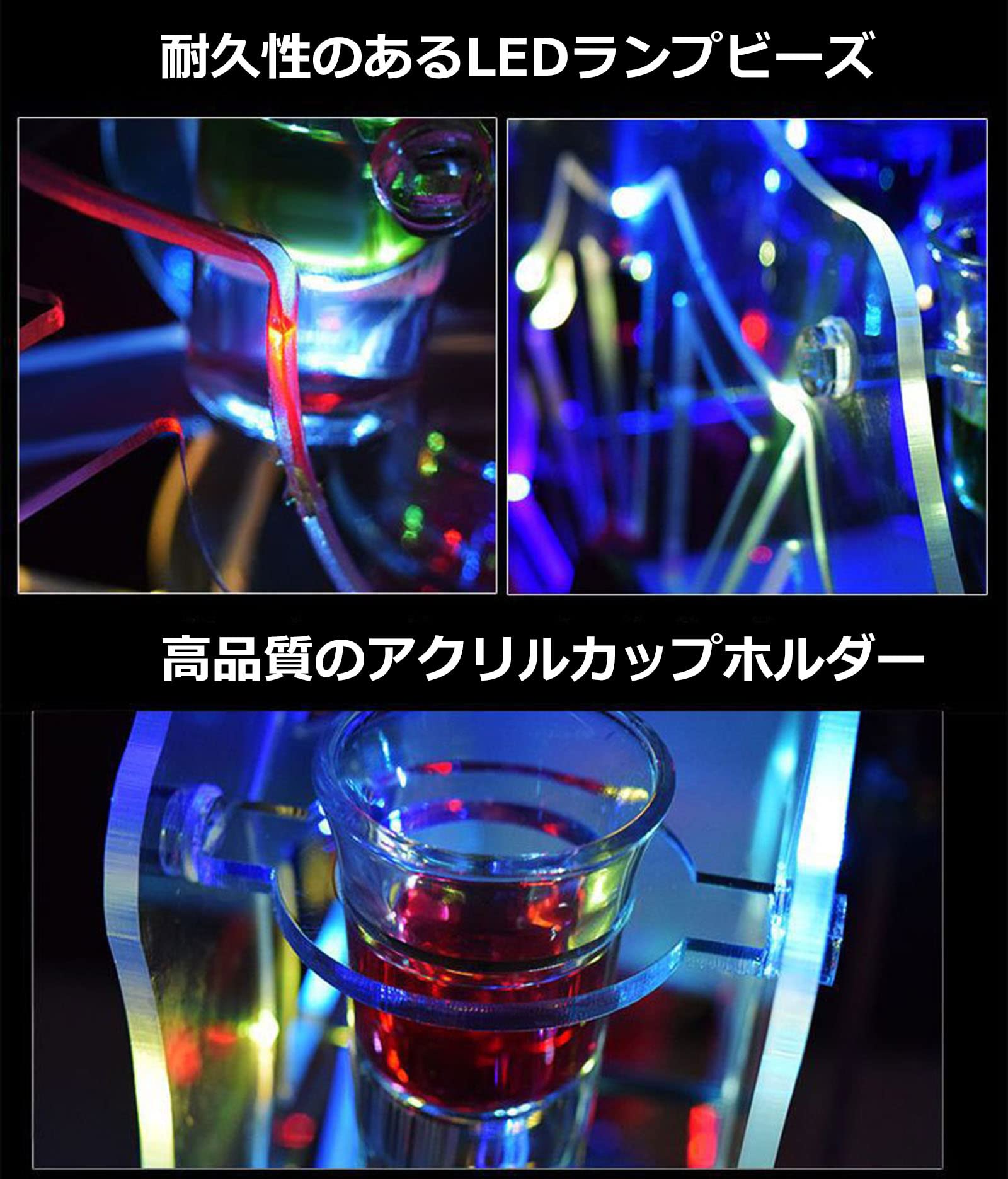 Estante de exhibición de Botellas de Licor LED Rueda de la Fortuna Soporte para Copa de cóctel 12 Equipo de Bar de Tazas Soporte de exhibición Club de Aves de Navidad Estante de Almacenamiento