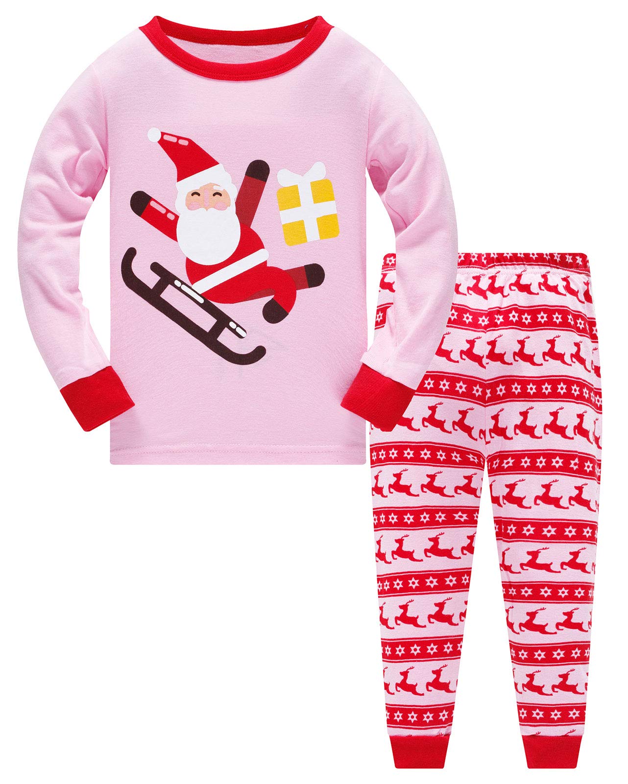 Girls Christmas Pyjamas Set Toddler Clothes Sleepwear Animal Printed Nightwear Winter Long Sleeve PJs 2 Piece Outfit Xmas Gift for Kids — view 17