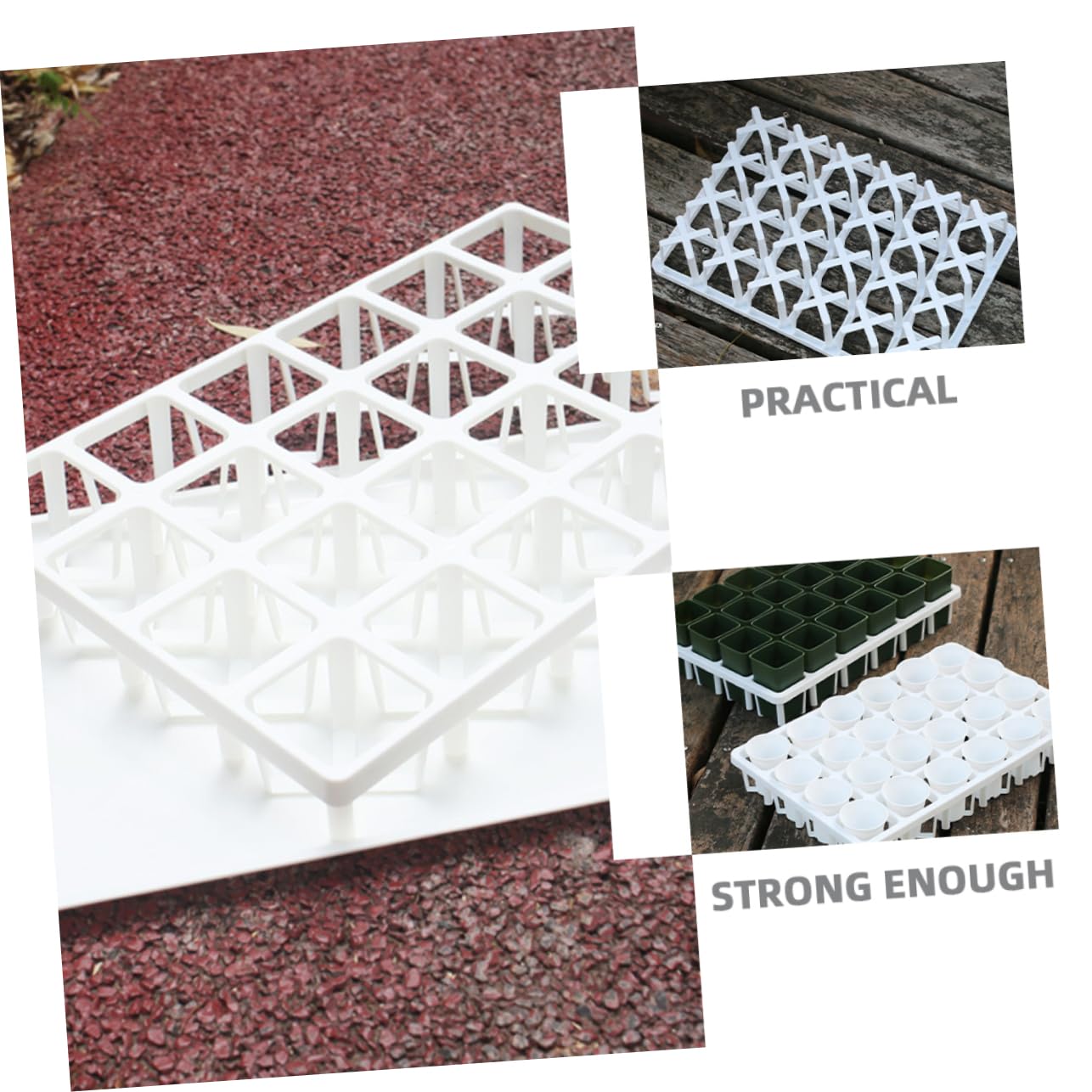 Toddmomy 6pièces Support Pour Pots De Pépinière Étagère Pour Plateaux De Germination Supports Carrés Pour Pots Cultivés Pour Serre Et Rempotage Optimise Espace Jardinage