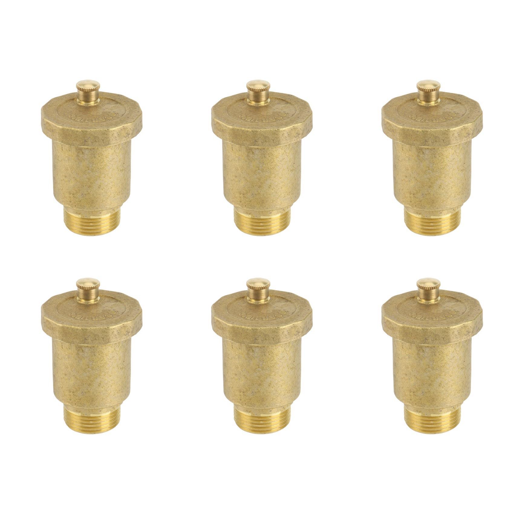 Ctrlzs Men's 6X Brass Automatic Air Vent Valve 3/4 Inch Thread For Solar Water Heater Pressure Relief Valve Tools Air Vent Valve