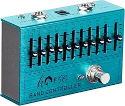 Pedal equalizador de 10 bandas, equalizador (31,25 Hz-16 kHz) com ganho/atenuação de ± 12 dB para cada banda para baixo de guitarra elétrica, incluindo guitarras de 4 cordas 5 cordas 6 cordas e 7