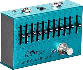 Pedal equalizador de 10 bandas, equalizador (31,25 Hz-16 kHz) com ganho/atenuação de ± 12 dB para cada banda para baixo de guitarra elétrica, incluindo guitarras de 4 cordas 5 cordas 6 cordas e 7