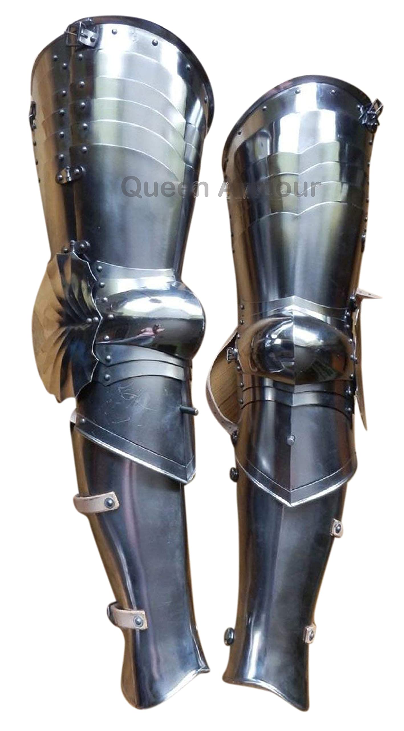 Medieval Full Leg Armor Set Knight Steel Greaves Roman Spartan Armor Shoulder Knight Armor Medieval Armor Crusader Costume Leather Armor Knight Helmet Chest Plate LARP Armor