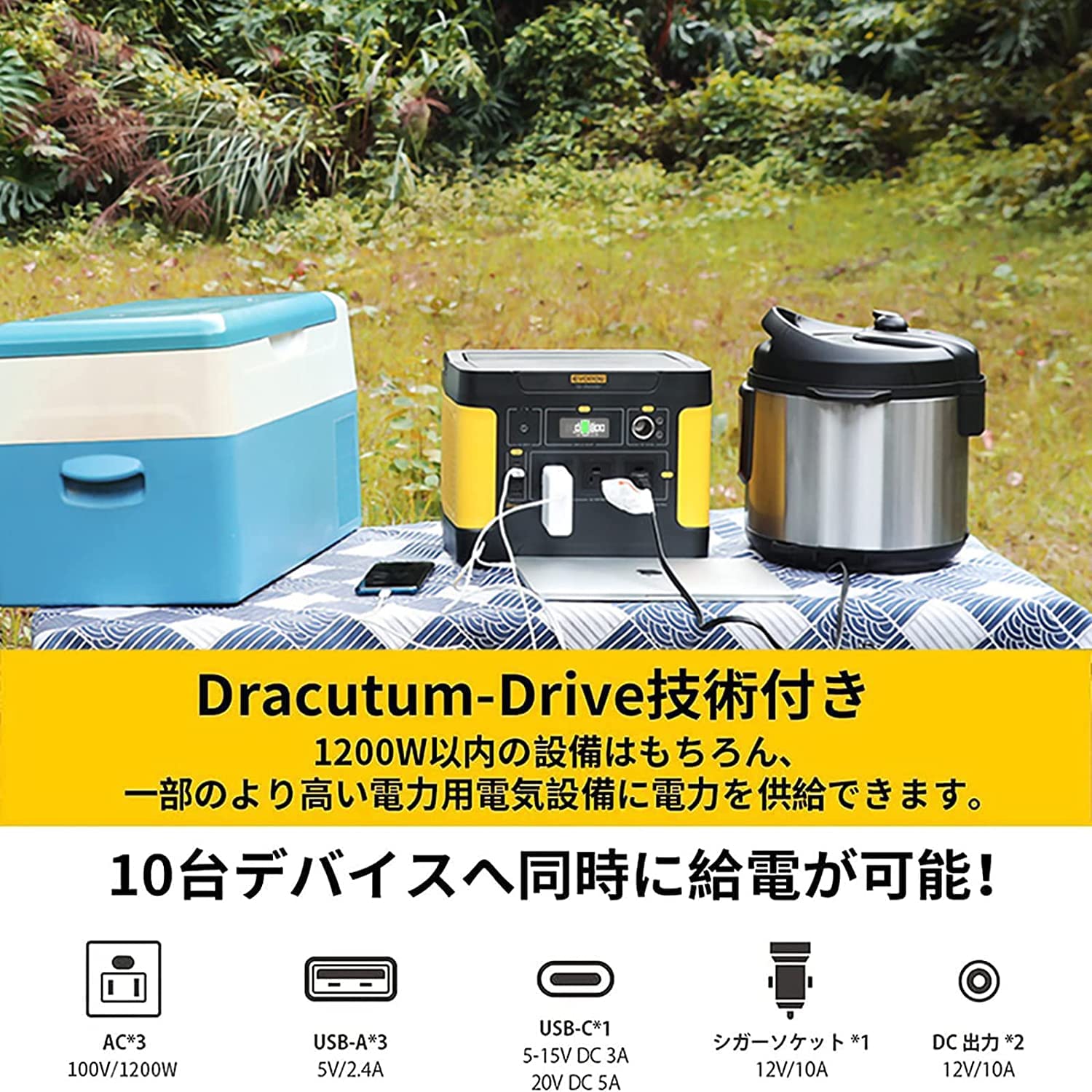 Amazon.co.jp: Evopowポータブル電源 1531Wh リン酸鉄リチウムイオン 