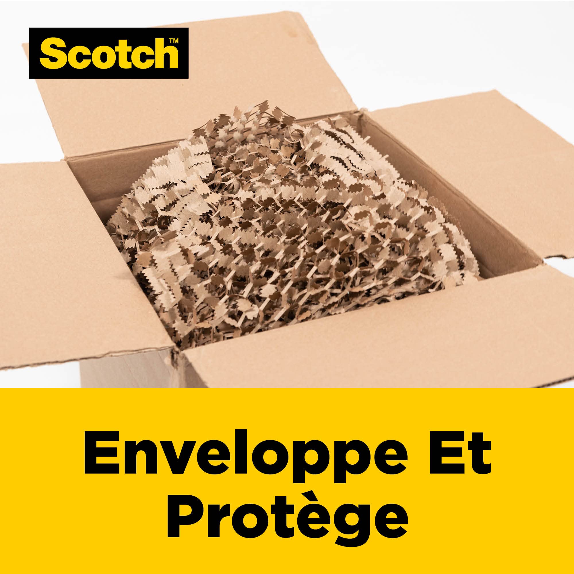 Scotch Cushion Lock Schutzverpackung - 1 Rolle, 30,4 cm x 9,14 m - Nachhaltige Papierpolster für den Versand und Transport, keine Schere oder Klebeband erforderlich, Alternative zu Luftpolsterfolie