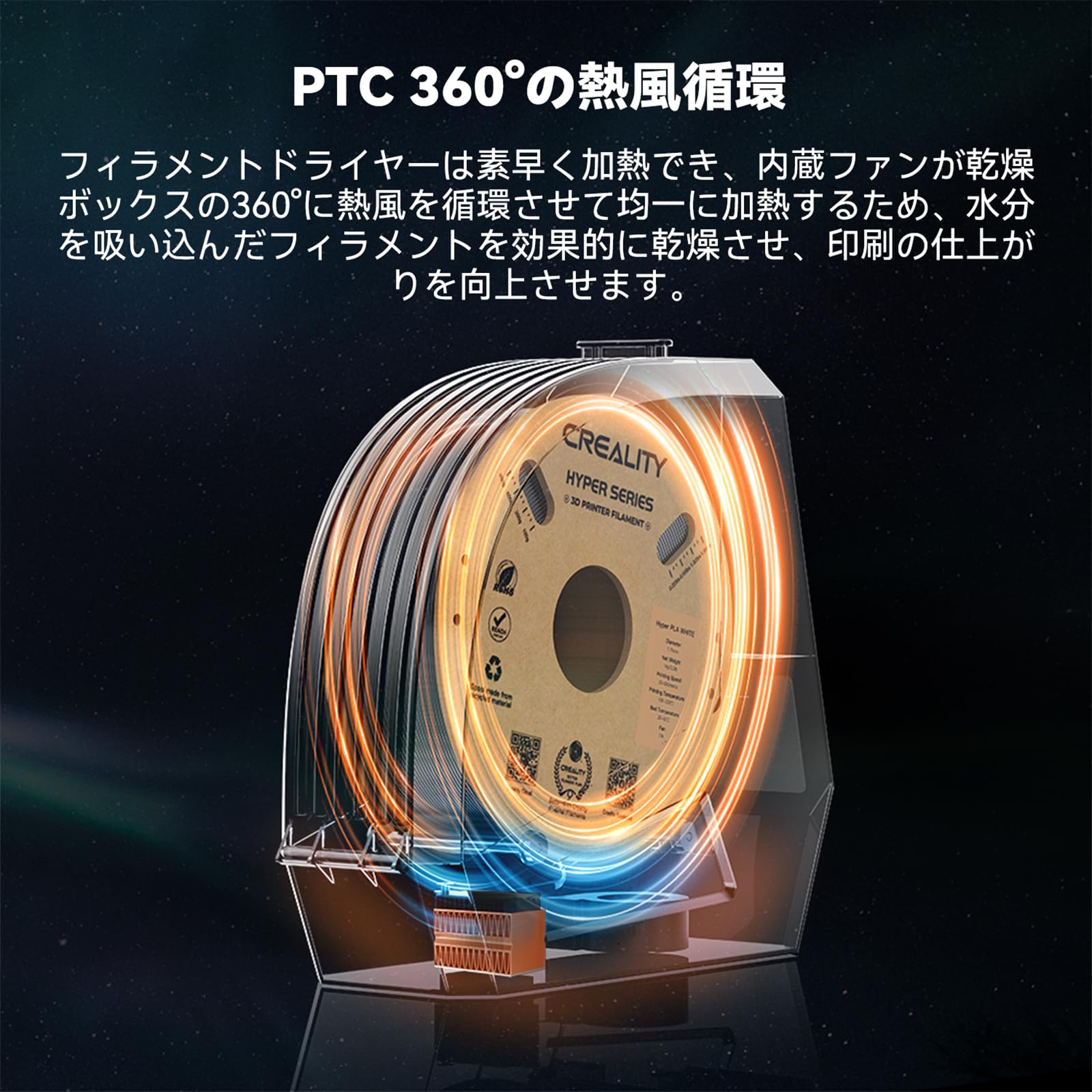 Amazon.co.jp: Creality Space Pi フィラメント ドライヤー 1 ロール