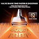 Electric Foil Shaver for Men, 3D Floating Head, Close Shave IPX7 Waterproof | Portable Cordless Electric Razor with LED Display, USB-C Fast Charging, Wet/Dry Design for Sensitive Skin Daily Grooming