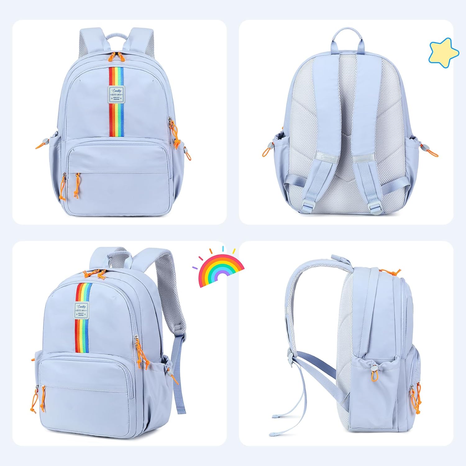 CAMTOP School Backpack for Girls, 15.6 Inch Teen Girls Casual Backpack High Middle School Daypack Women Daily Travel Laptop Bag - Image 8