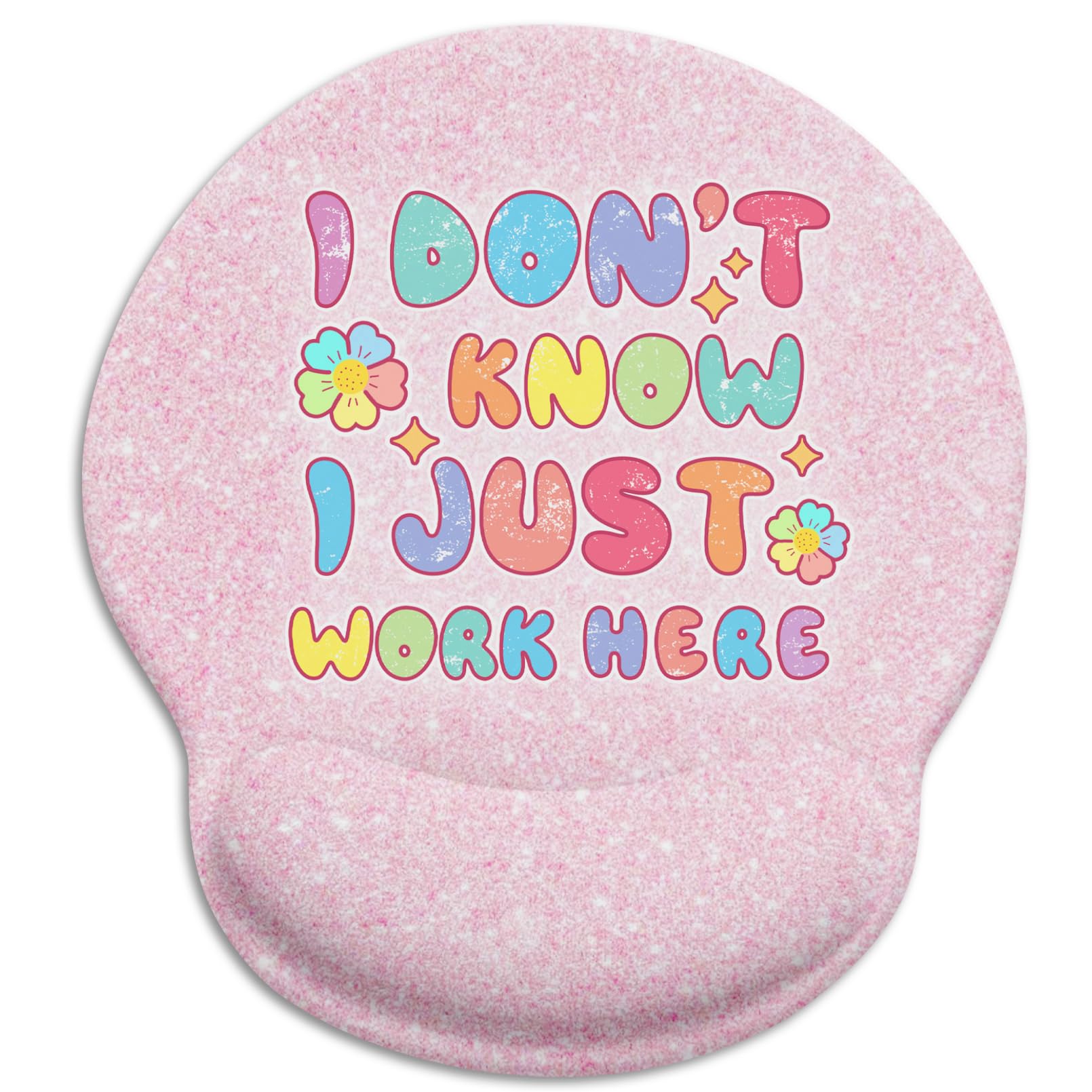 LIMKRIAN Pink Ergonomic Mouse Pad with Wrist Rest, Funny Gaming Mousepad Wrist Support with Non-Slip Pain Relief PU Base, Cute Computer Mouse Pads for Desk Pink Office Desk Accessories Decor Supplies โ image 1