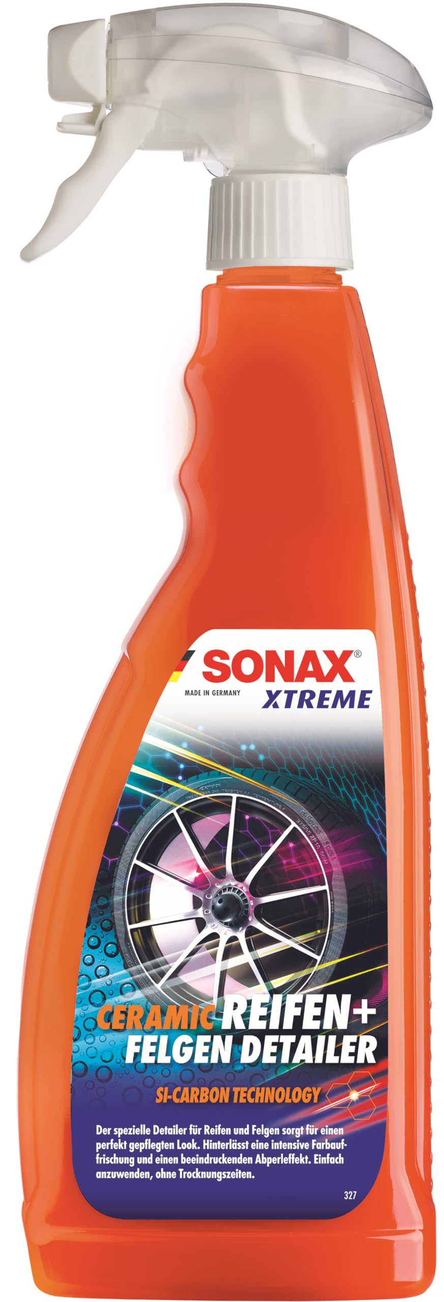SONAX Xtreme Ceramic Tyre and Rim Detailer 750ml | High-Performance Tire & Wheel Cleaner | Water-Repellent, Dirt Protection, and Gloss Enhancer | Suitable for All Tire and Rim Types