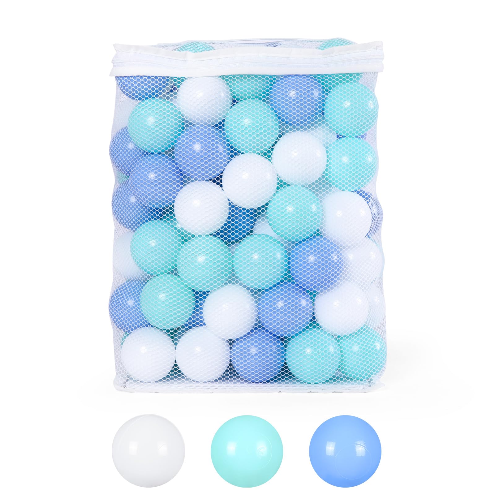STARBOLO Ball Pit Balls for Toddlers, BPA Free Crush Proof Plastic Toy Balls for Ball Pit, Children's Pool Water Toys, Macaron Ocean Balls for Play Tent 2.2 Inch Pack of 100