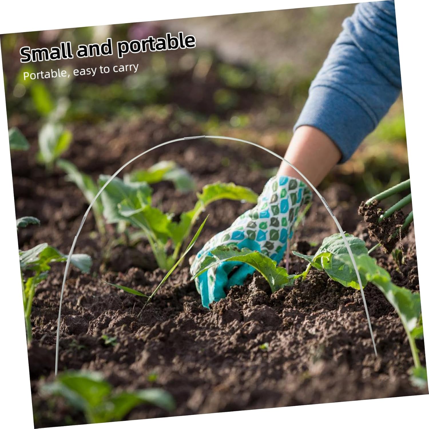 Toyvian 1set Greenhouse for Raised Beds Fiberglass Plant Support Stakes with Arched Hooks for Easy Installation Gardens and Patios for Supporting Garden Fabrics