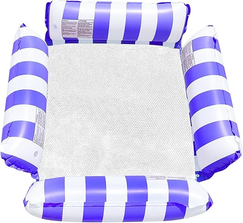 Miniatura 6 de Flotador de piscina inflable con bomba de aire, hamaca de piscina, hamaca de agua, silla de piscina portátil, silla de piscina multiusos, para