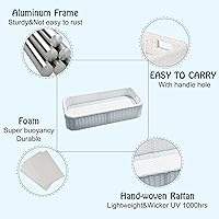 Vista 6 de Bandeja flotante para piscina, bandeja redonda para flotadores de piscina, para bañera de hidromasaje, aguas termales, fiesta en la playa, bebidas