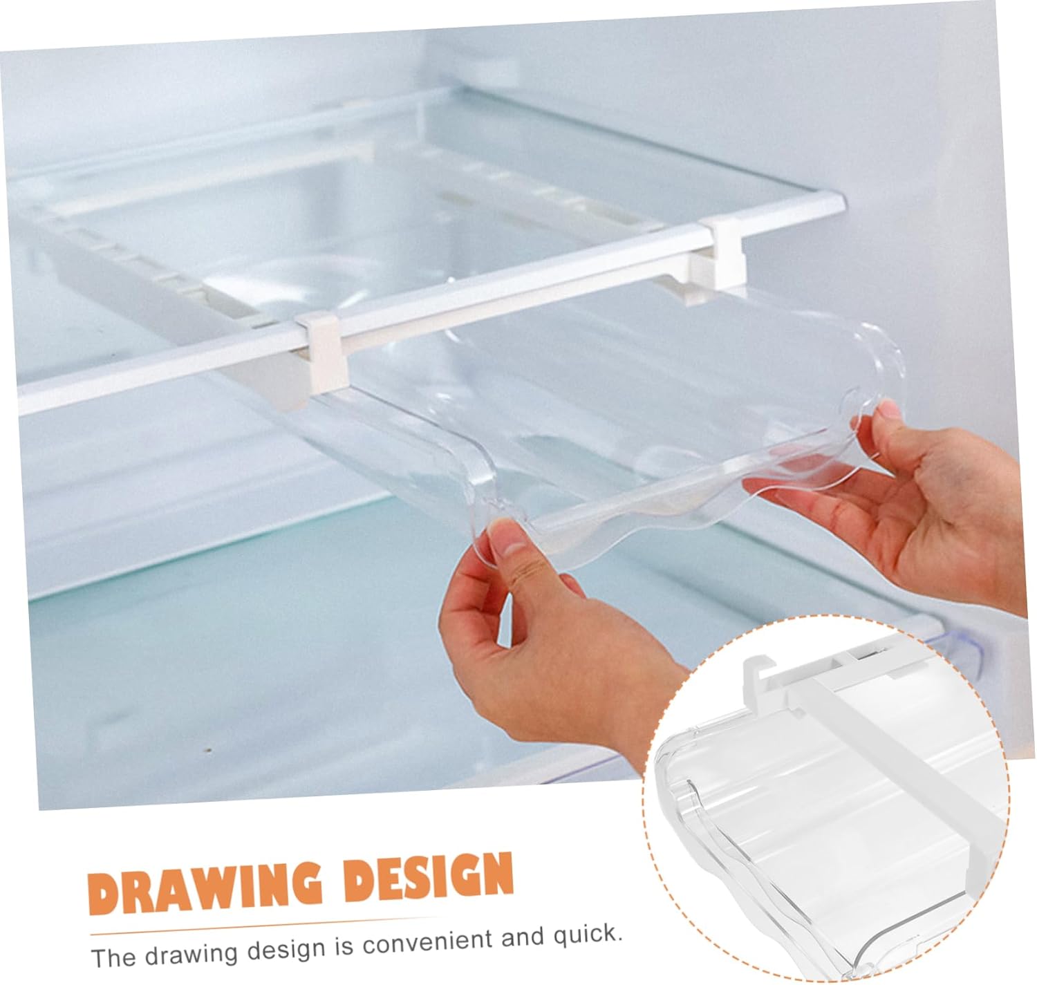 Housoutil 1set Hanging Crisper Egg Freshness Keeper Fridge Storage Box for Eggs Sturdy and Stackable Kitchen Goods