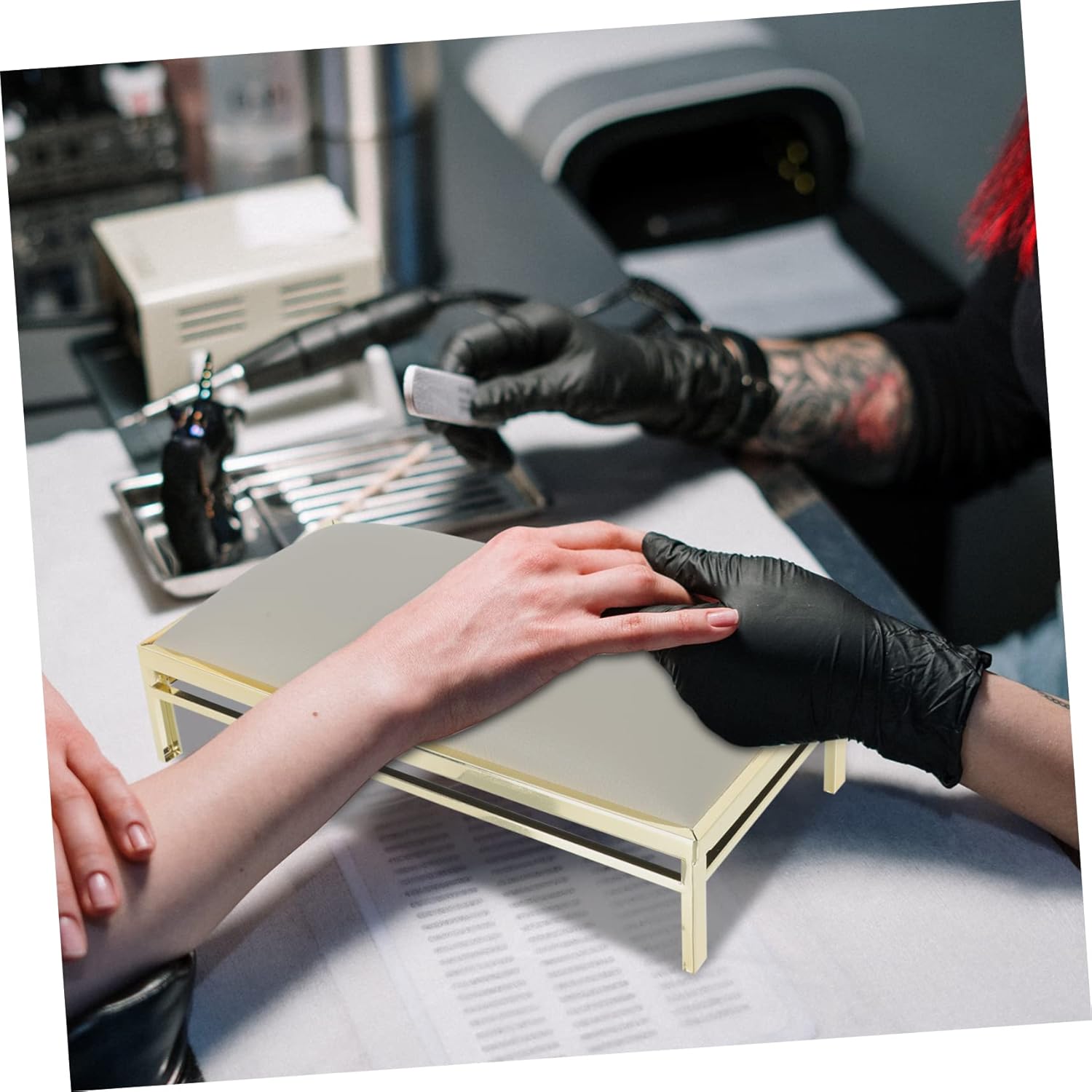 Gatuida Nail Art Hand Pillow Marble Hand Rest Pillow Comfortable Wrist Pad for Manicure