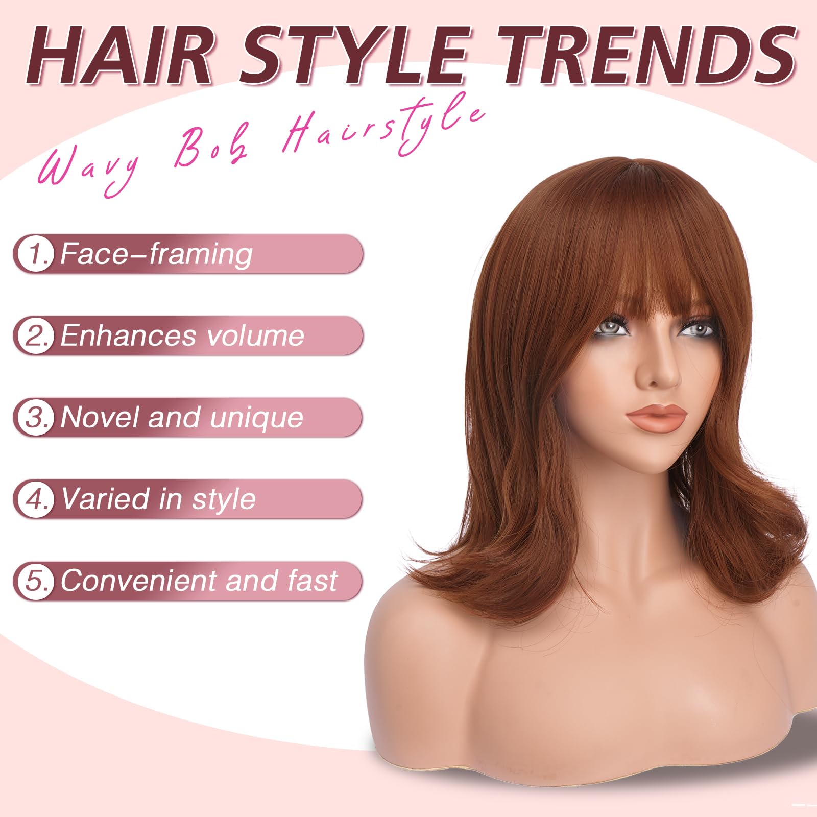 Haloo Shoulder-Length Layered Synthetic Wig with Bangs