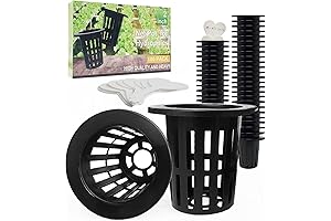 100 Pack 2-Inch Premium Hydroponics Supplies Net Pots