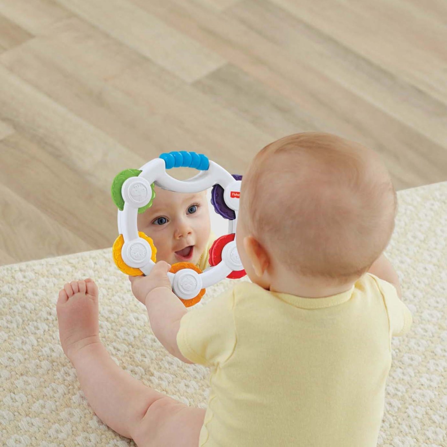Fisher-Price Tap 'N Play Tamburyn Grzechotka, Wielokolorowy, Od 3 Miesięcy