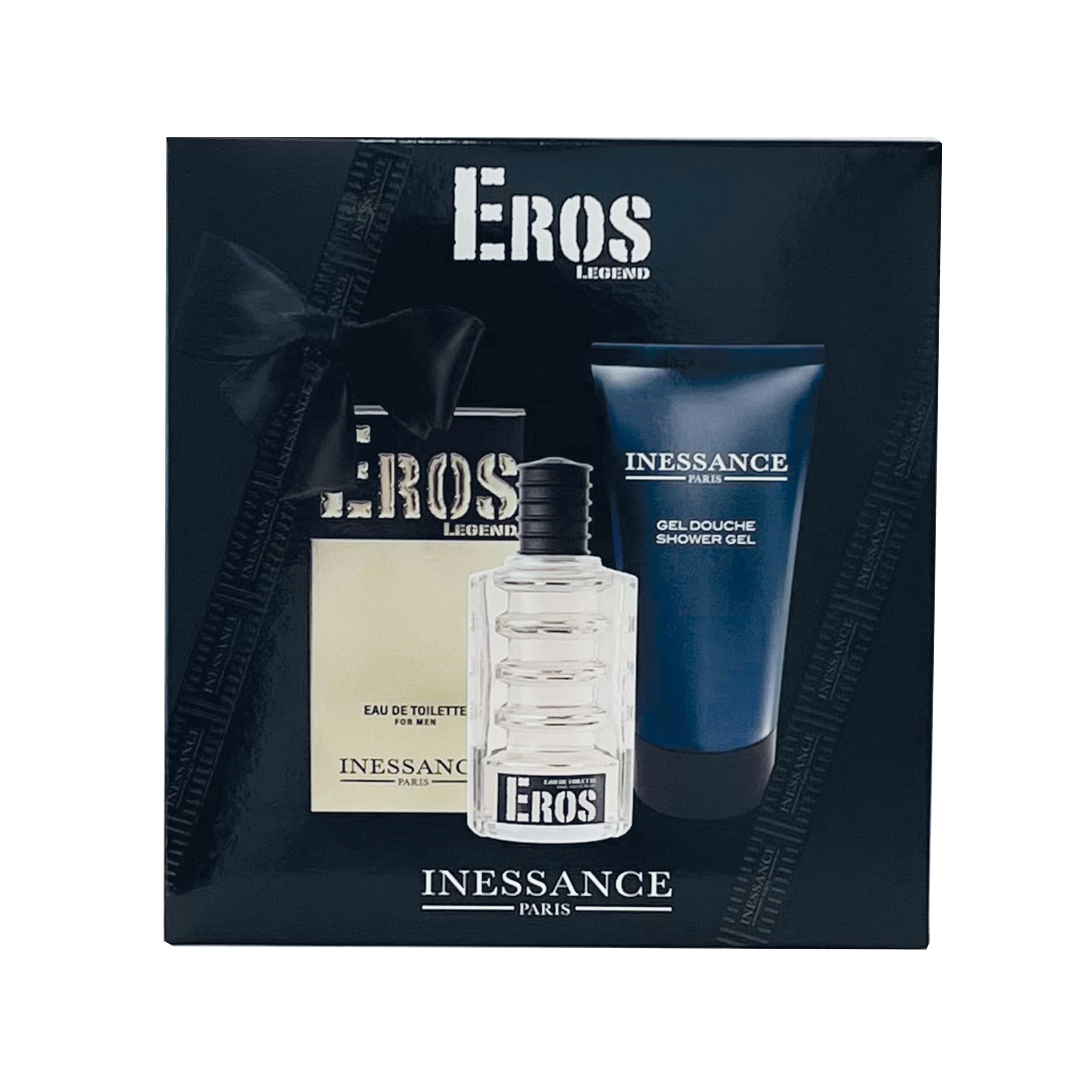 Inessance Paris - Set de Regalo Eros Legend Hombre - Colonia 100ml y Gel de Ducha para Cuerpo con pH Neutro 150ml - Pack Original - Dermatológicamente Probado