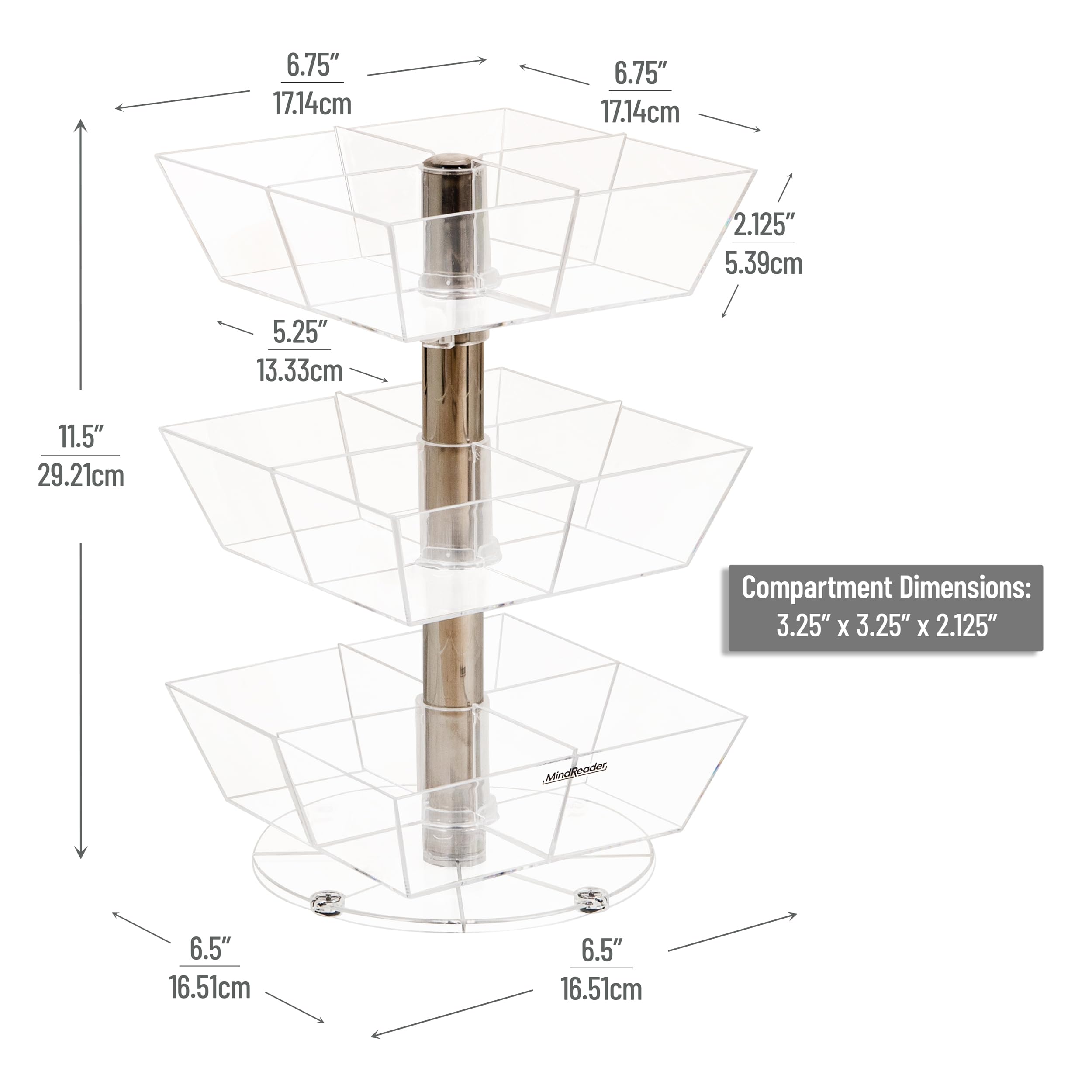 Amazon.com: Mind Reader Tea Bag Carousel, 3 Tier Clear Acrylic