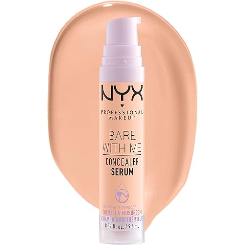 NYX PROFESSIONAL MAKEUP Bare With Me Concealer Serum, Up To 24Hr Hydration - Medium Vanilla