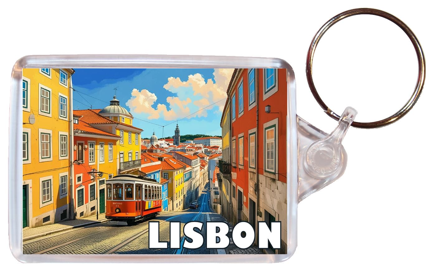 Baked Bean Store Lisbon - Portugal - Double Sided Keyring Artistic BBSKEY74