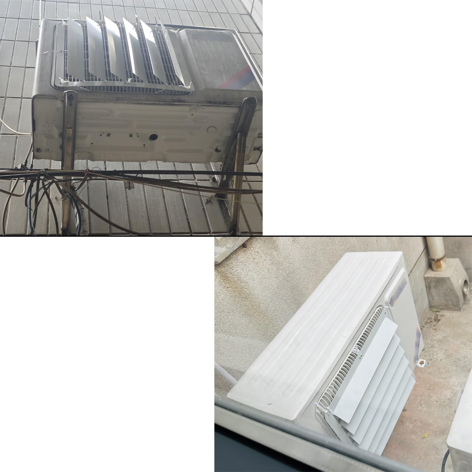Air r forAC Unit - Desviador de viento de metal de 50,8 cm, eficiencia energética, resistente a la intemperie, refrigeración para el hogar
